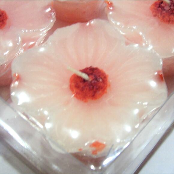 FLOATING CANDLES Set (4) Pink Dogwood Flowers Birthday Holiday Wedding Baby NEW - Picture 3 of 4